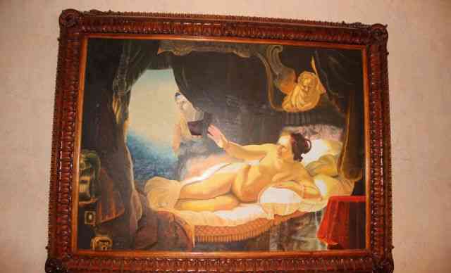 Репродукция картины "Даная" Рембрандта