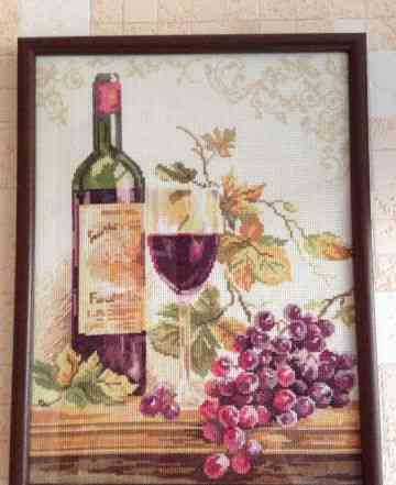 Картина крестом "Вино"