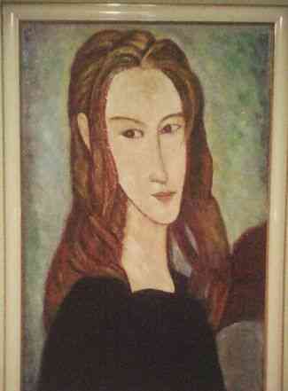 Картина маслом Модильяни "Портрет Жанны Эбютерн"