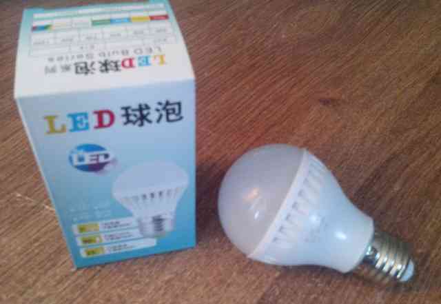 Лампы светодиодные LED E27 5 Вт. 220 в много