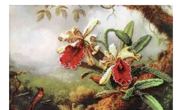 Картина вышитая бисером "Императрица Орхидея"