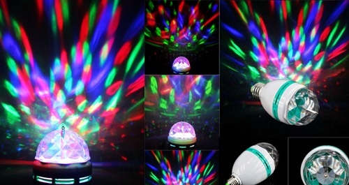 Вращающаяся диско лампа "Cristal" для вечеринок