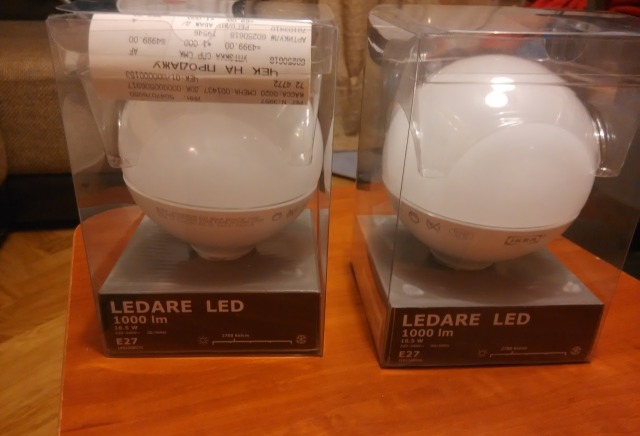 Светодиодная лампа ikea ледаре 16.5 В 2700 К